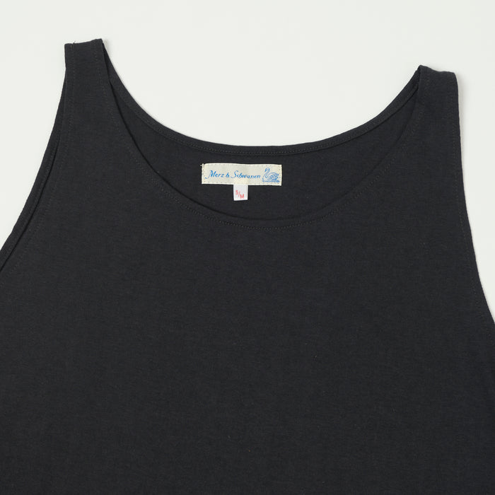 Merz b. Schwanen 'The Originals' 136 Lightweight Tank Top - Charcoal