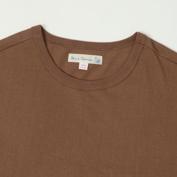 Merz b. Schwanen 'The Originals' 1950s Classic Lightweight T-Shirt - Nut