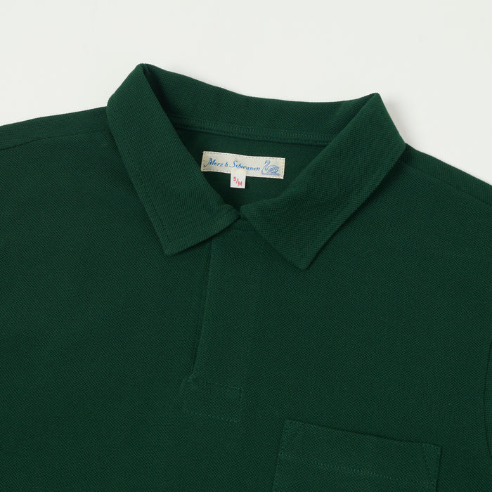 Merz b. Schwanen 'The Originals' 2PKPL Pocket Polo Shirt - Classic Green