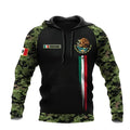 Mandotos Mexico 3D eagle print pullover hoodie in soft corduroy fabric, featuring a bold eagle graphic on the front.