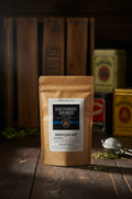 Gun Powder Grinds Moroccan Mint on wooden surface