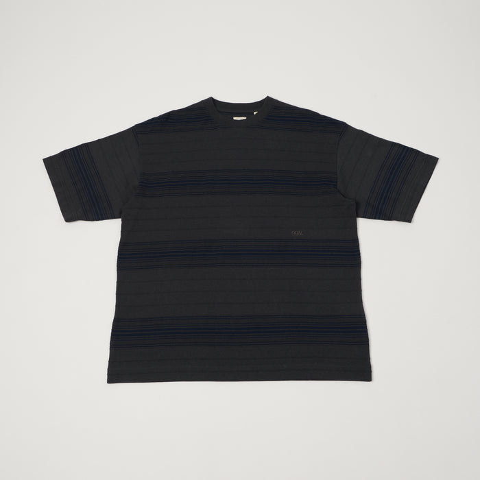 Nanamica Classic Striped T-Shirt - Charcoal