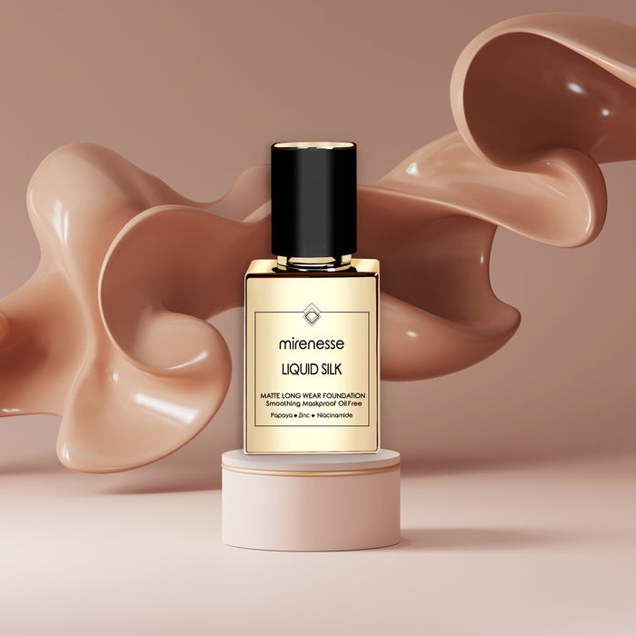 MIRENESSE FOUNDATION New Liquid Silk Matte Long Wear Foundation Spf25-Light | Medium Shades