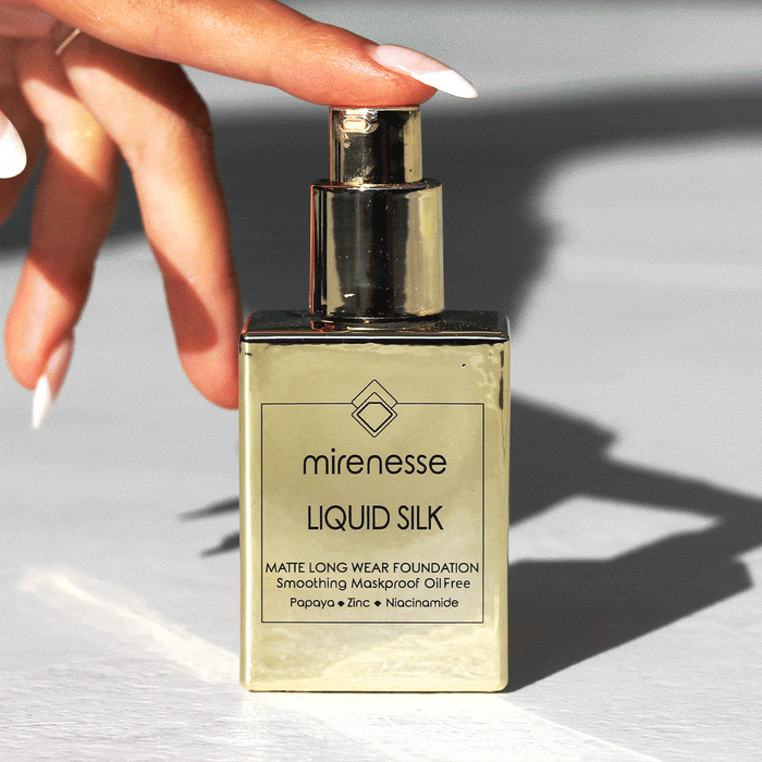 MIRENESSE FOUNDATION New Liquid Silk Matte Long Wear Foundation Spf25-Light | Medium Shades