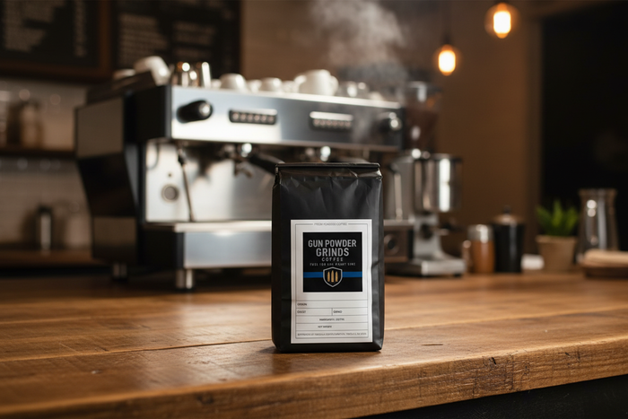 Gun Powder Grinds Nicaragua in coffee shop