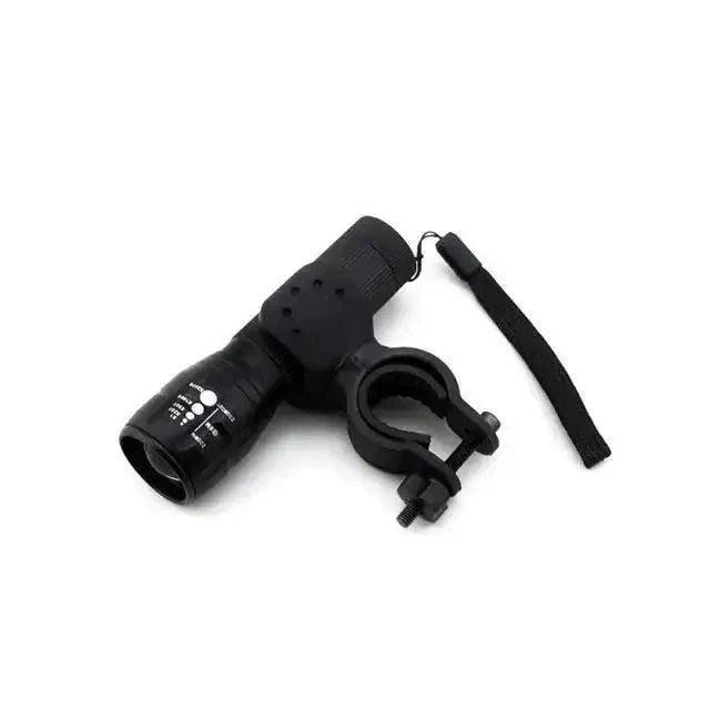 Mandotos Night Rider LED front bike light displaying bright illumination for high visibility and safe riding.