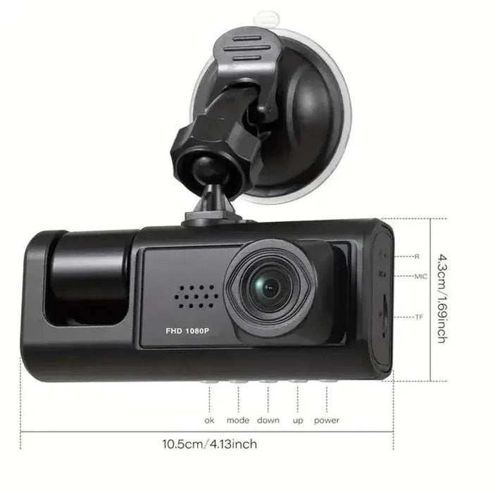 MANDOTOS night vision dash recorder capturing clear footage with infrared LEDs for enhanced visibility during nighttime driving.