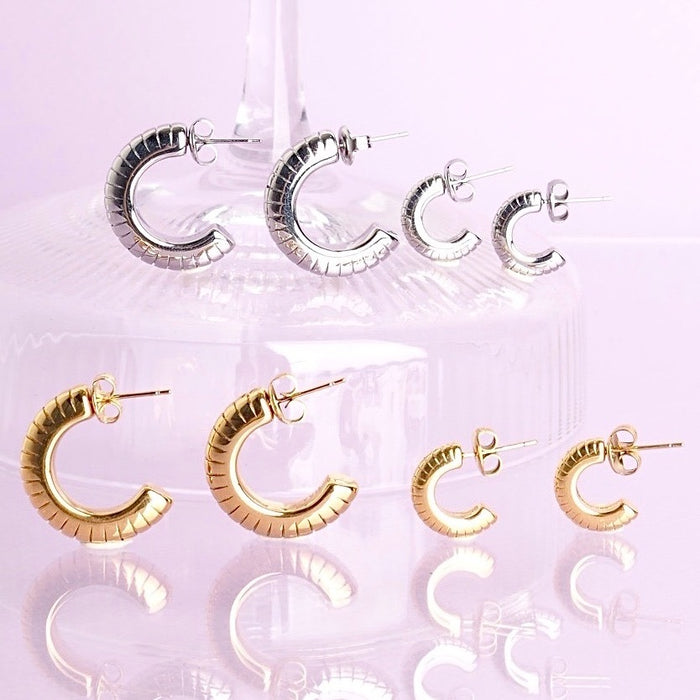 Nina Hoop Set- Stainless Steel