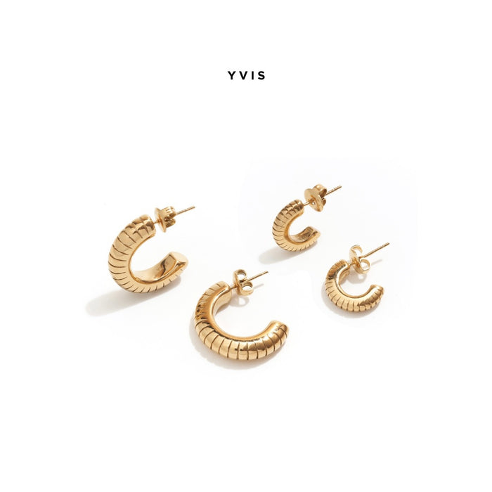 Nina Hoop Set- Stainless Steel
