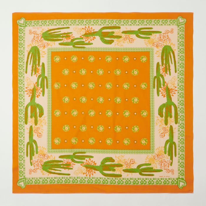 One Ear Brand 'Hikuri (Cactus)' Bandana - Poppy