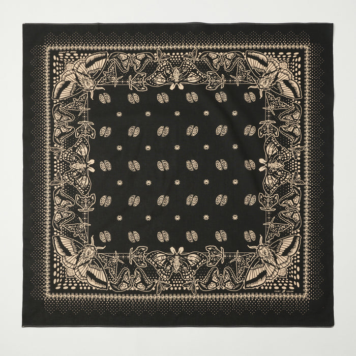 One Ear Brand 'Nighthings' (Moth) Bandana - Olive Black