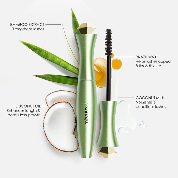 MIRENESSE PACK EYE Organic 24hr Mascara Black - Winner 13 Best Mascara Awards + Free Mini