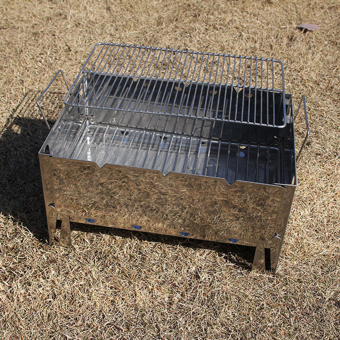 Outdoor steel portable charcoal grill