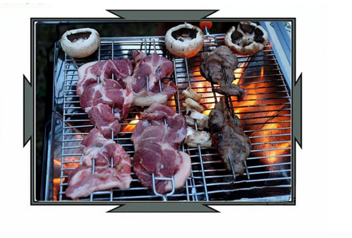 Outdoor steel portable charcoal grill