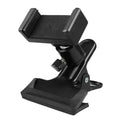 Mandotos Phone Guitar Clip Stand holding a smartphone, designed for hands-free use and easy access during music sessions or videos.