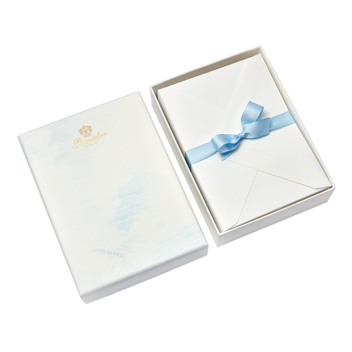 opened pineider stationary kit box