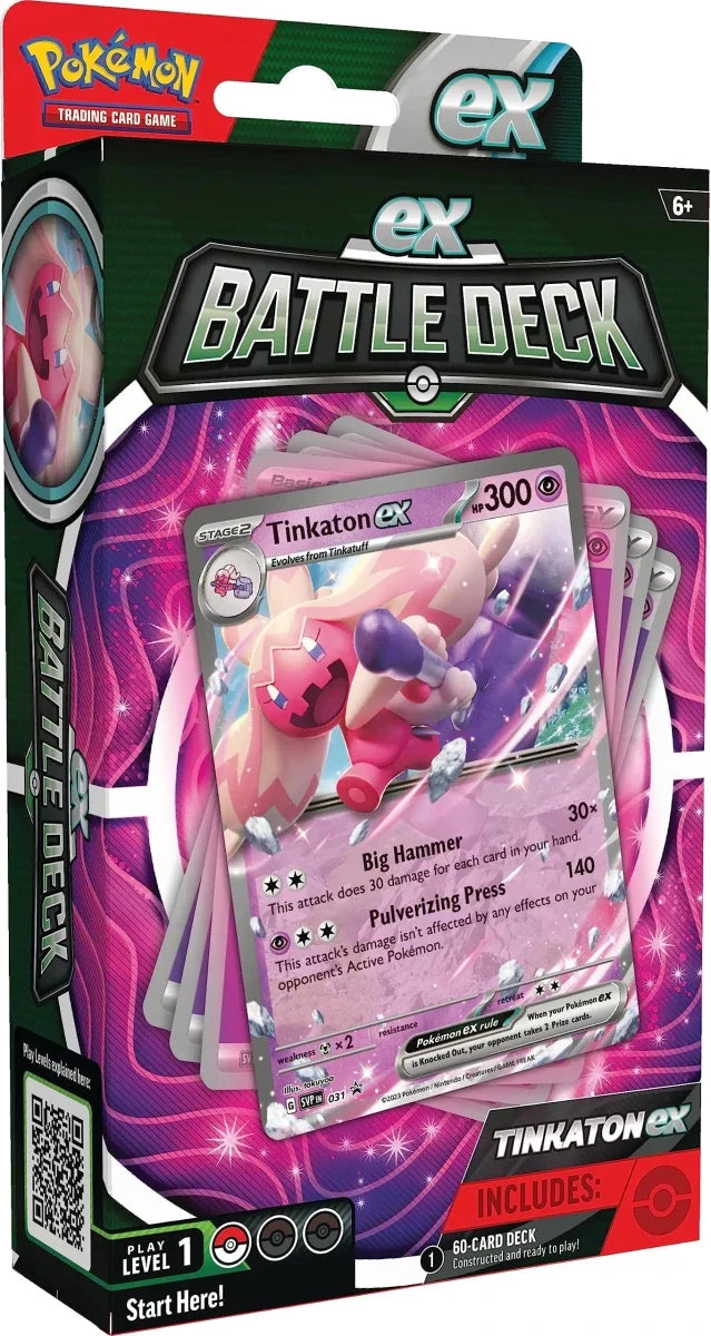 Mandotos Pokemon TCG Blitz Tinkaton ex card featuring vibrant artwork and detailed design on a white background.