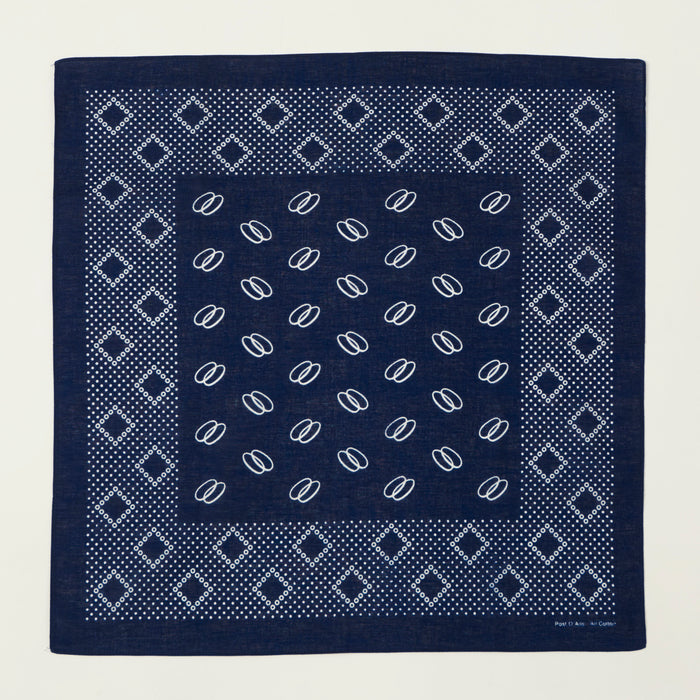 Post Overalls Circles Bandana - Navy
