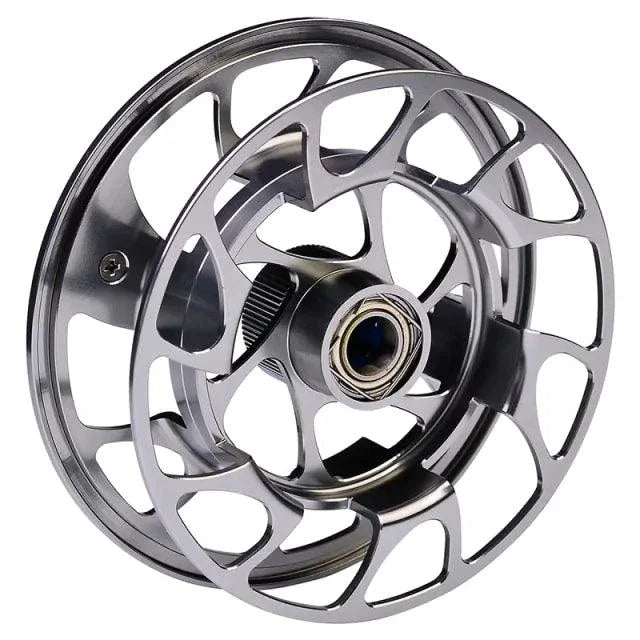 Mandotos Precision Fly Caster Reel with durable metal construction and ergonomic handle for smooth casting.