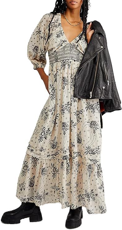 Floral Black White / S