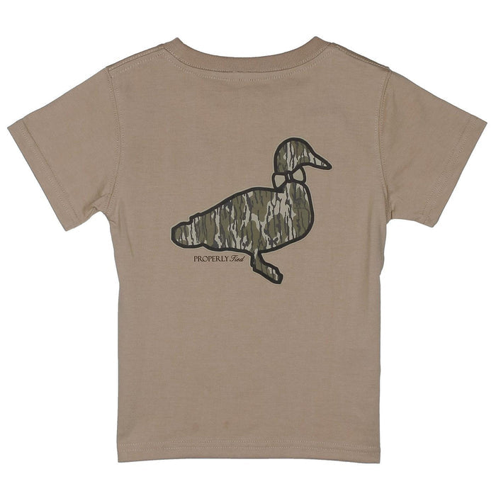 Properly Tied Boys Mossy Oak Camo Logo Short Sleeve | Sand