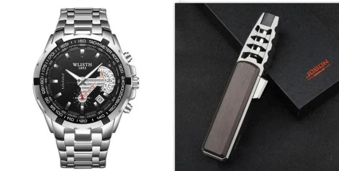 Mandotos men's quartz waterproof sports watch with a sleek wristwatch design, suitable for active and everyday wear.