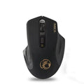 Mandotos QuietFlex wireless mouse with ergonomic design and smooth scroll wheel on a desk surface.