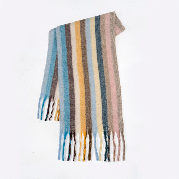 Blue Vertical Stripes / 43x203cm