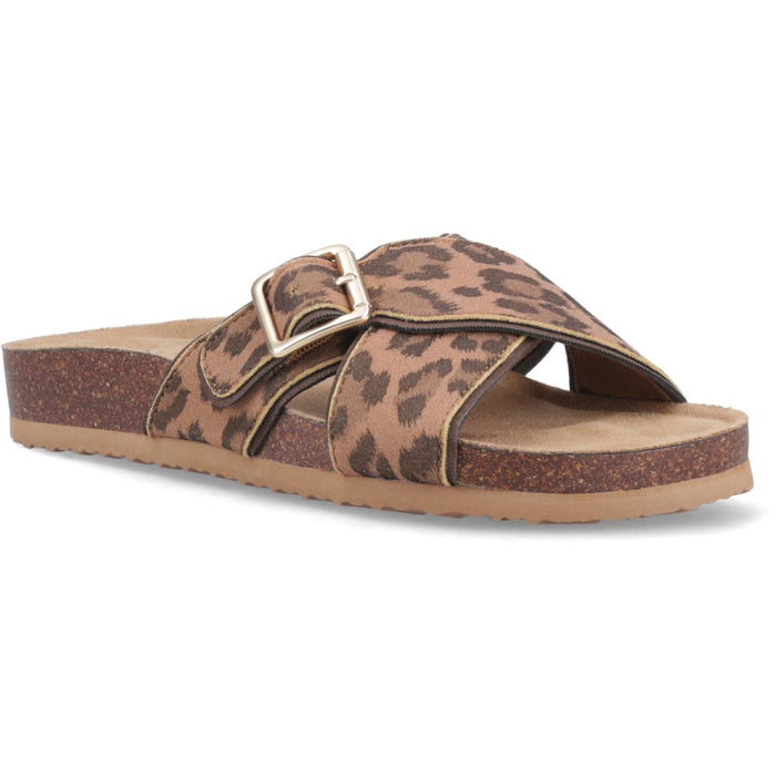Rocket Dog Annie Tigg Leopard Textile Women's Tan Sandals