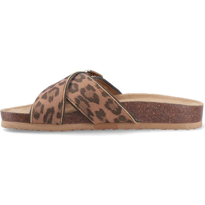 Rocket Dog Annie Tigg Leopard Textile Women's Tan Sandals