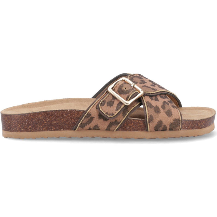 Rocket Dog Annie Tigg Leopard Textile Women's Tan Sandals