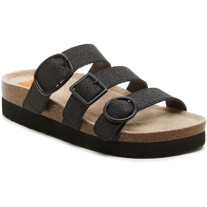 Rocket Dog Astor Glenn Glitter Textile Women's Black Sandals
