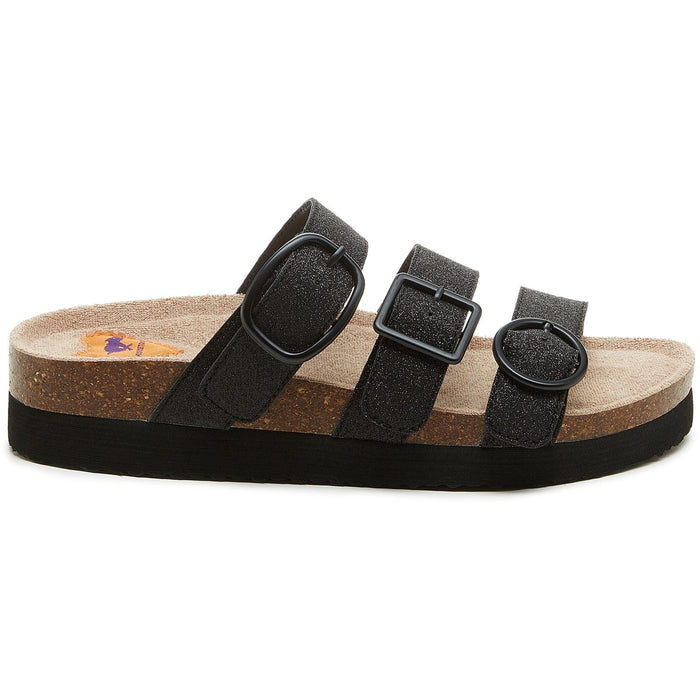 Rocket Dog Astor Glenn Glitter Textile Women's Black Sandals