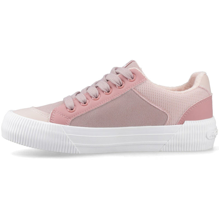 Rocket Dog Cheery Blocked Fabric Textile Women's Mauve/Pink Trainers