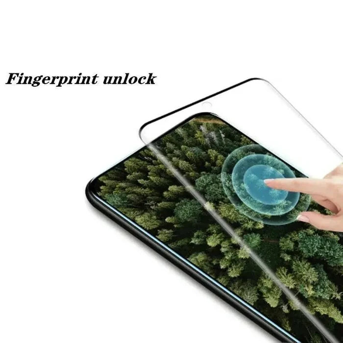 Mandotos International S21 Series 3-Pack Ultra Clear Screen Protectors for Samsung Galaxy S21 smartphones.