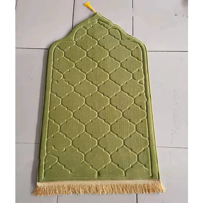 Mandotos Sacred Space Prayer Mat with intricate design, soft fabric, and detailed patterns for meditation and prayer.