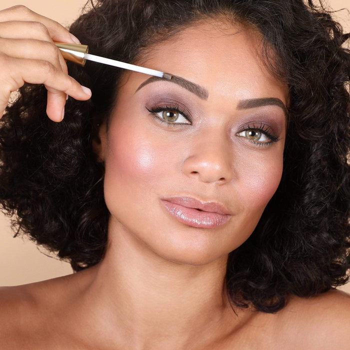 MIRENESSE BROW 4.3g/0.15oz / 4.Dark brown Secret Weapon Mighty Brow 48hr Shaping Gel 4. Dark Brown- Eyebrow