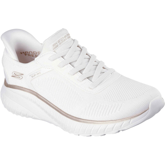 Skechers BOBS Sport Squad Chaos Textile Women's White/Gold Standard Trainers