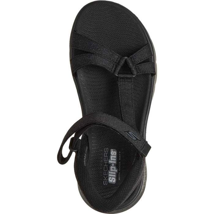 Skechers GO WALK Flex Illuminate Textile Women's Black Standard Sandals