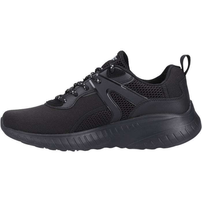 Skechers Mens Bobs Squad Chaos Elevated Drift 118034-BBK Black Lace Up Shoes