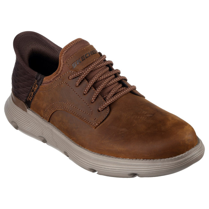 Skechers Mens Garza Gervin 205046-CDB Dark Brown Lace Up Shoes