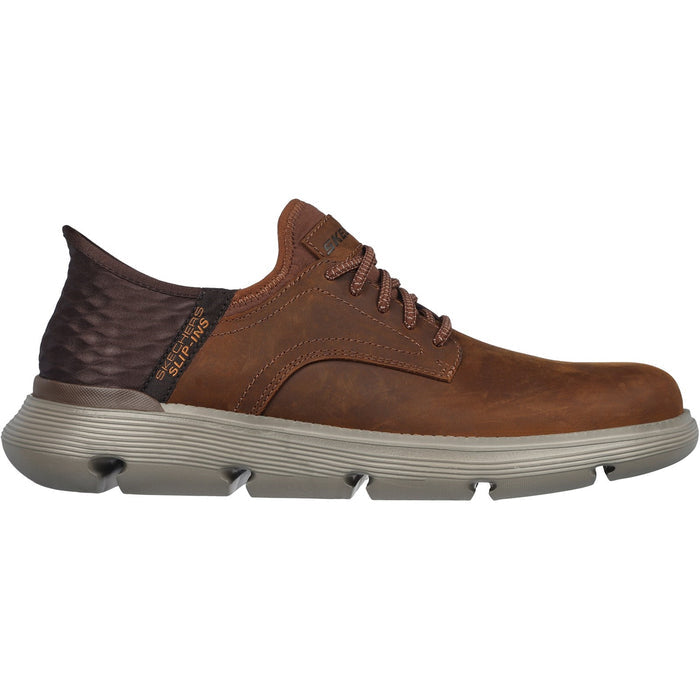 Skechers Mens Garza Gervin 205046-CDB Dark Brown Lace Up Shoes