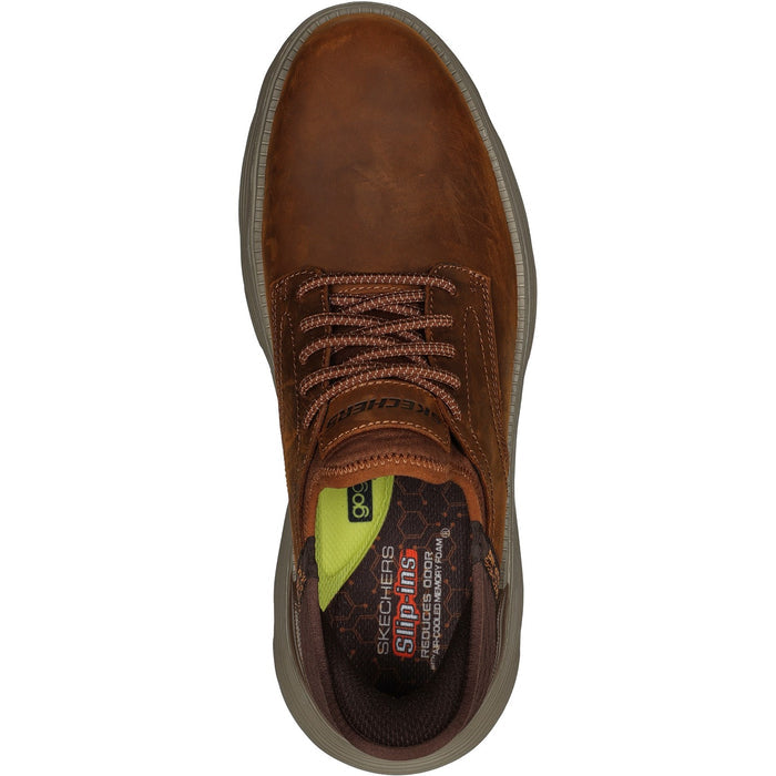 Skechers Mens Garza Gervin 205046-CDB Dark Brown Lace Up Shoes