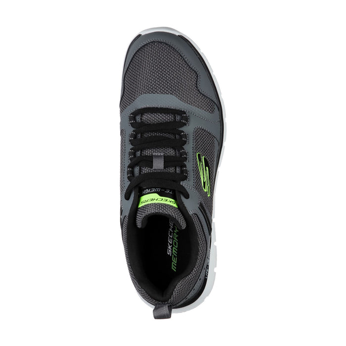 Skechers Mens Track Knockhill 232001-CCBK Charcoal/Black Lace Up Shoes
