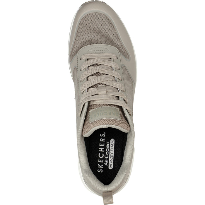 Skechers Mens Uno Sol 232248-TPE Taupe Lace up Shoes