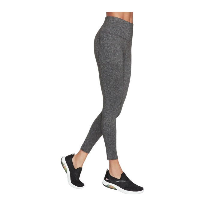 Skechers Performance GOWALK Wear High Waisted Nylon Women's Grey Sports Leggings