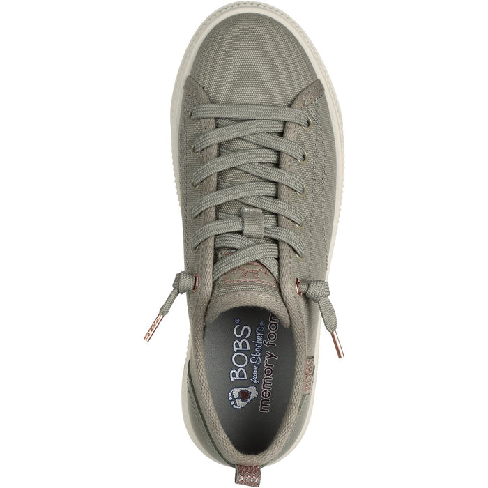 Skechers Womens BOBS Copa 114640-OLV Olive Lace Up Shoes
