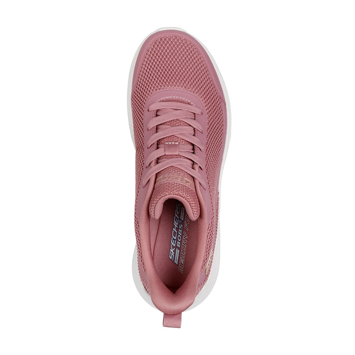 Skechers Womens Bobs Squad Waves Still Wading 117483-ROS Rose Lace Up Shoes