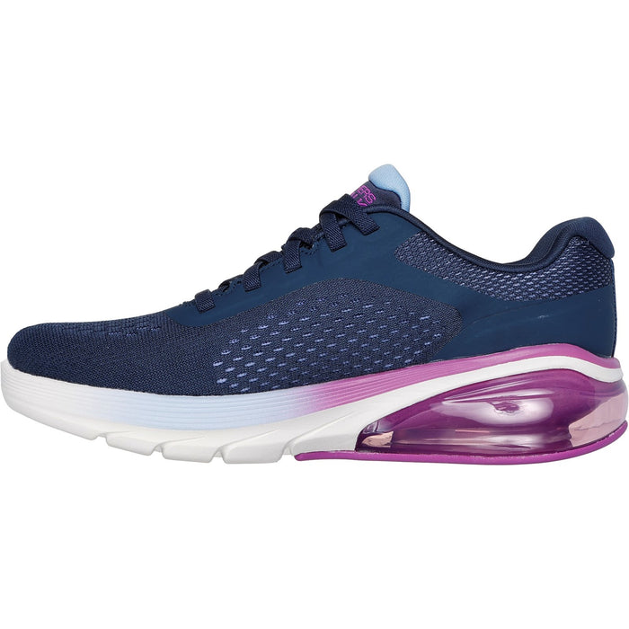 Skechers Womens Go Walk Air 3.0 124375-NVPR Navy/Purple Bungee Shoes
