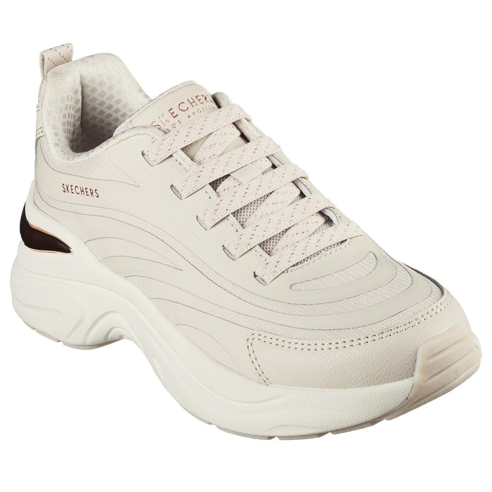 Skechers Womens Hazel Step N Flow 177575-NAT Natural Lace Up Shoes